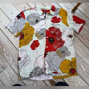 Dark seas 100% rayon button down size L